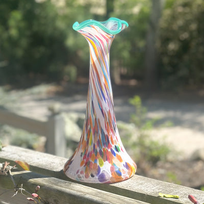 Multicolored  Handblown Glass Vase