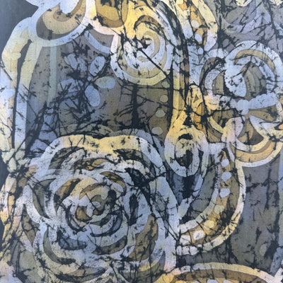 Black & Gold Batik Scarf
