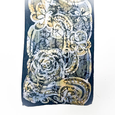 Black & Gold Batik Scarf