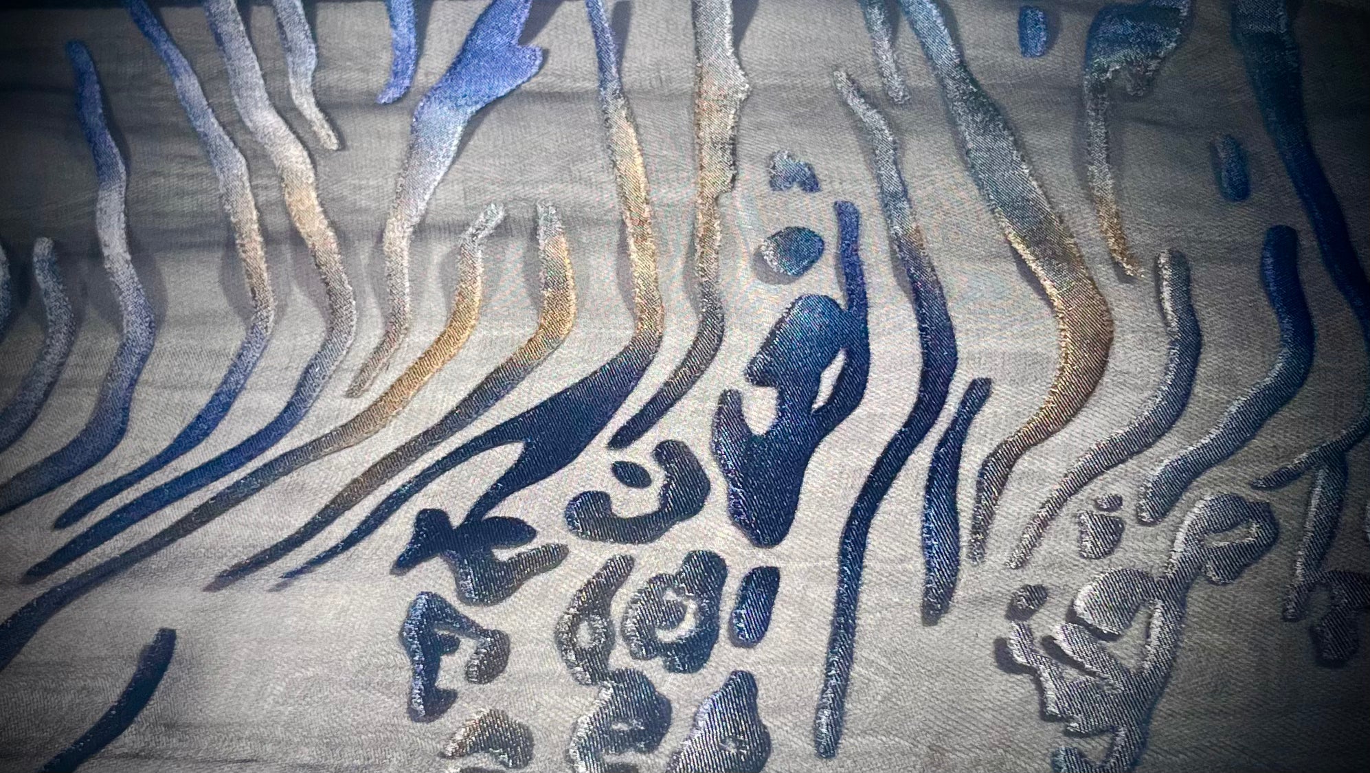 Animal Print Hand Painted Silk Scarf