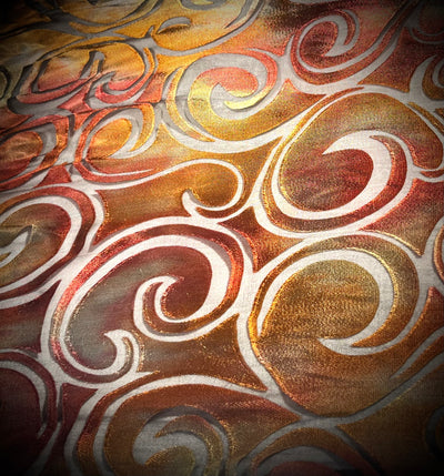 Copper Swirls Silk Scarf