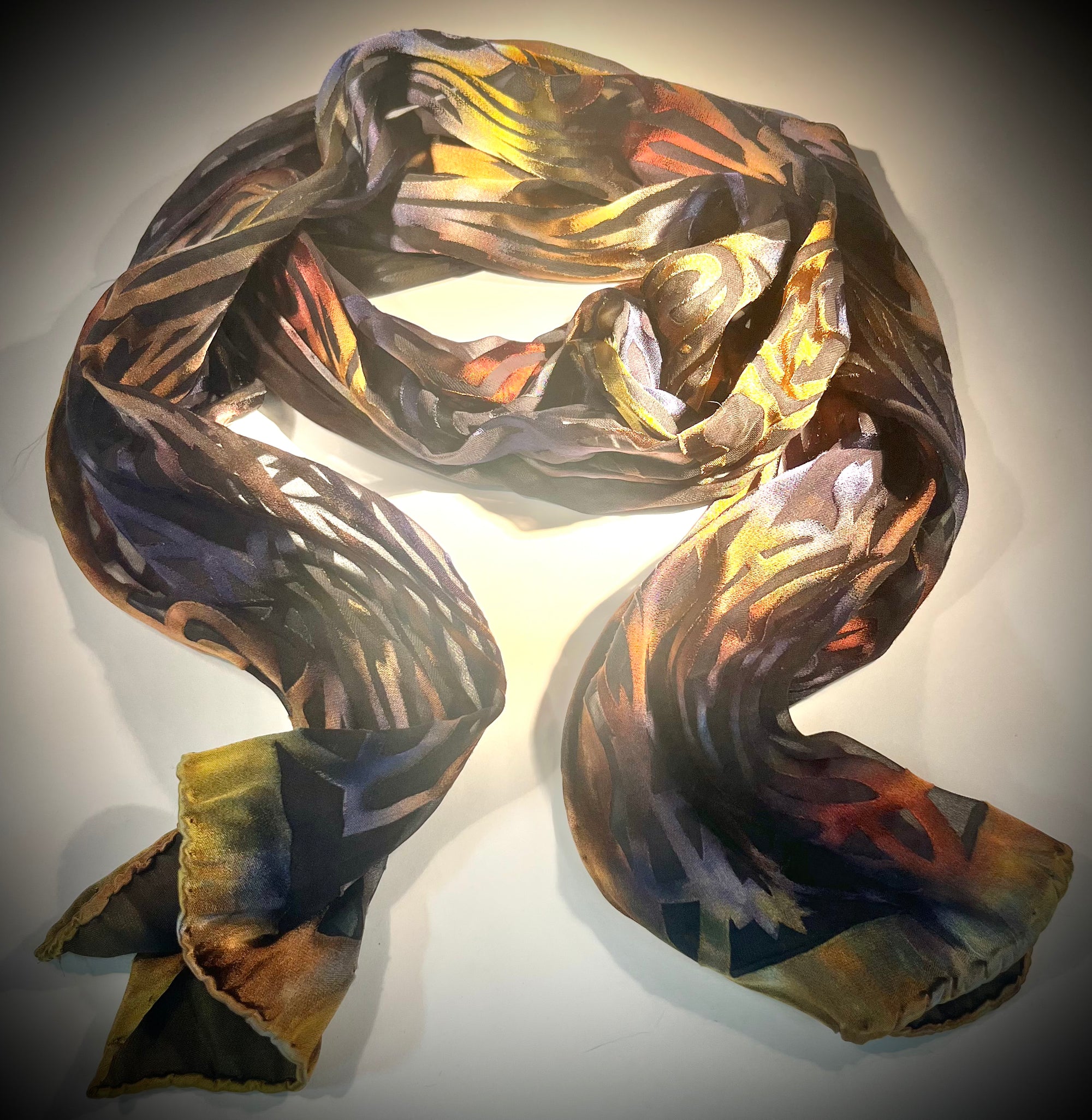 Deco Devore Silk Scarf