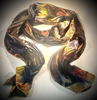 Deco Devore Silk Scarf