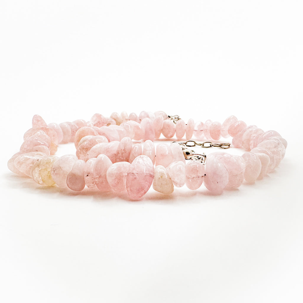 Sterling Rose Quartz Necklace