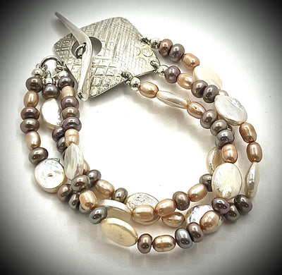 Triple Strand Pearl Bracelet