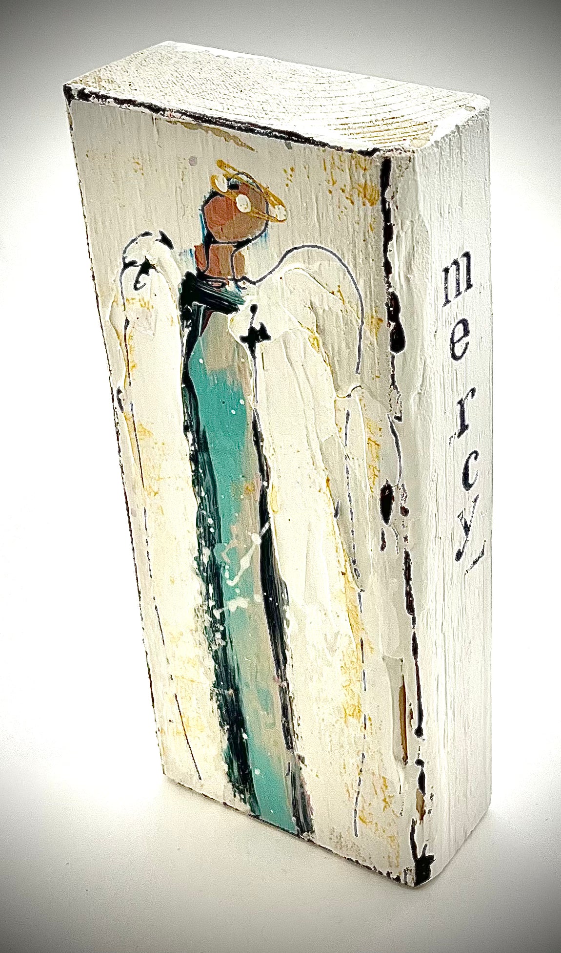 Painted Angel Block - 8"