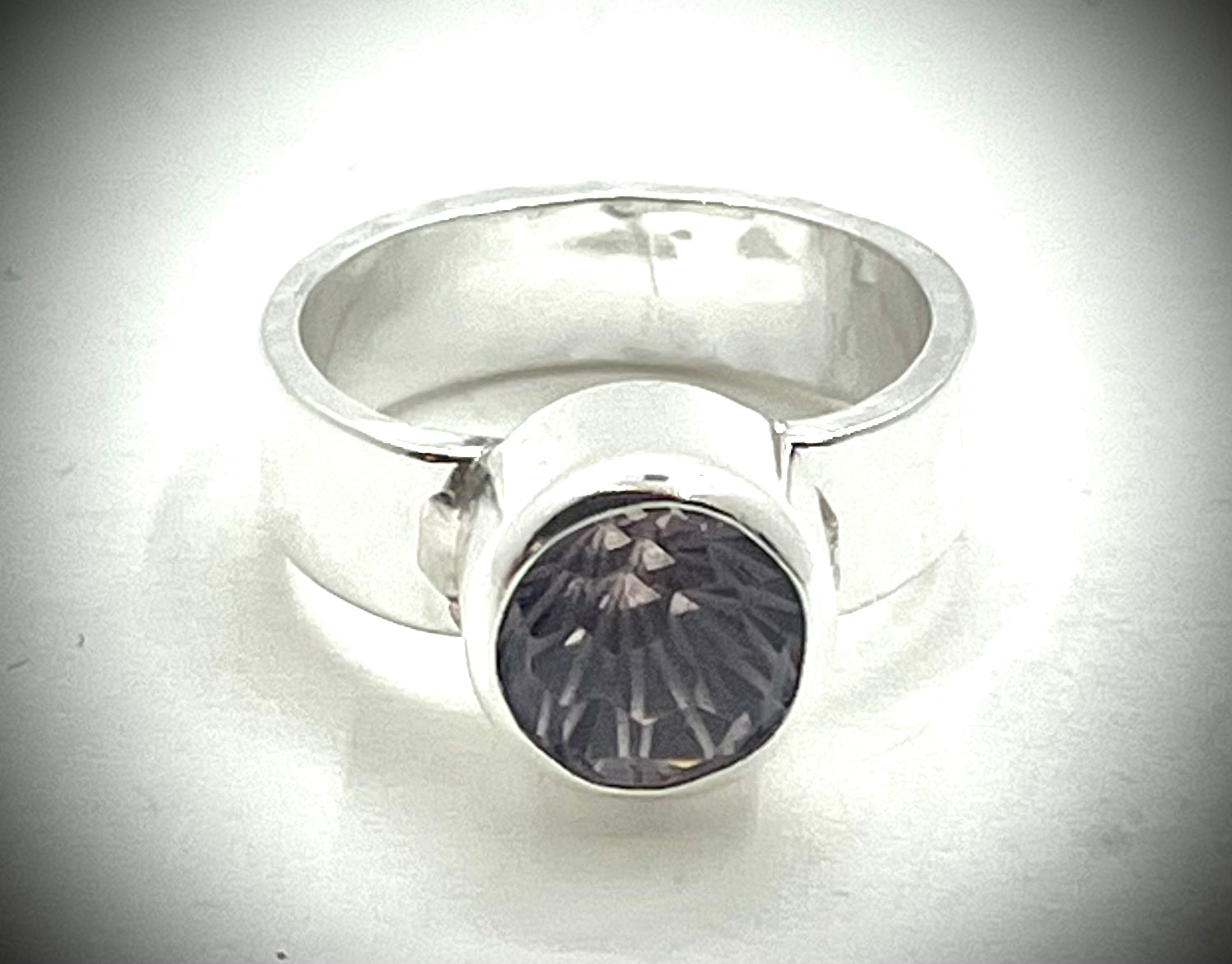 Carved Amethyst Ring