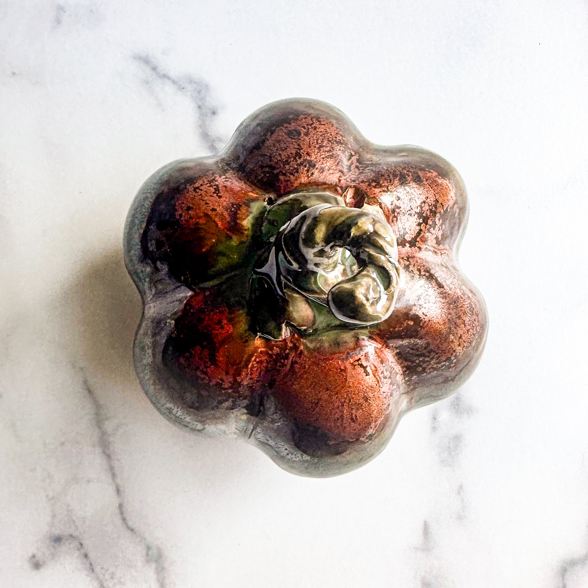 Medium Plum & Copper Pumpkin