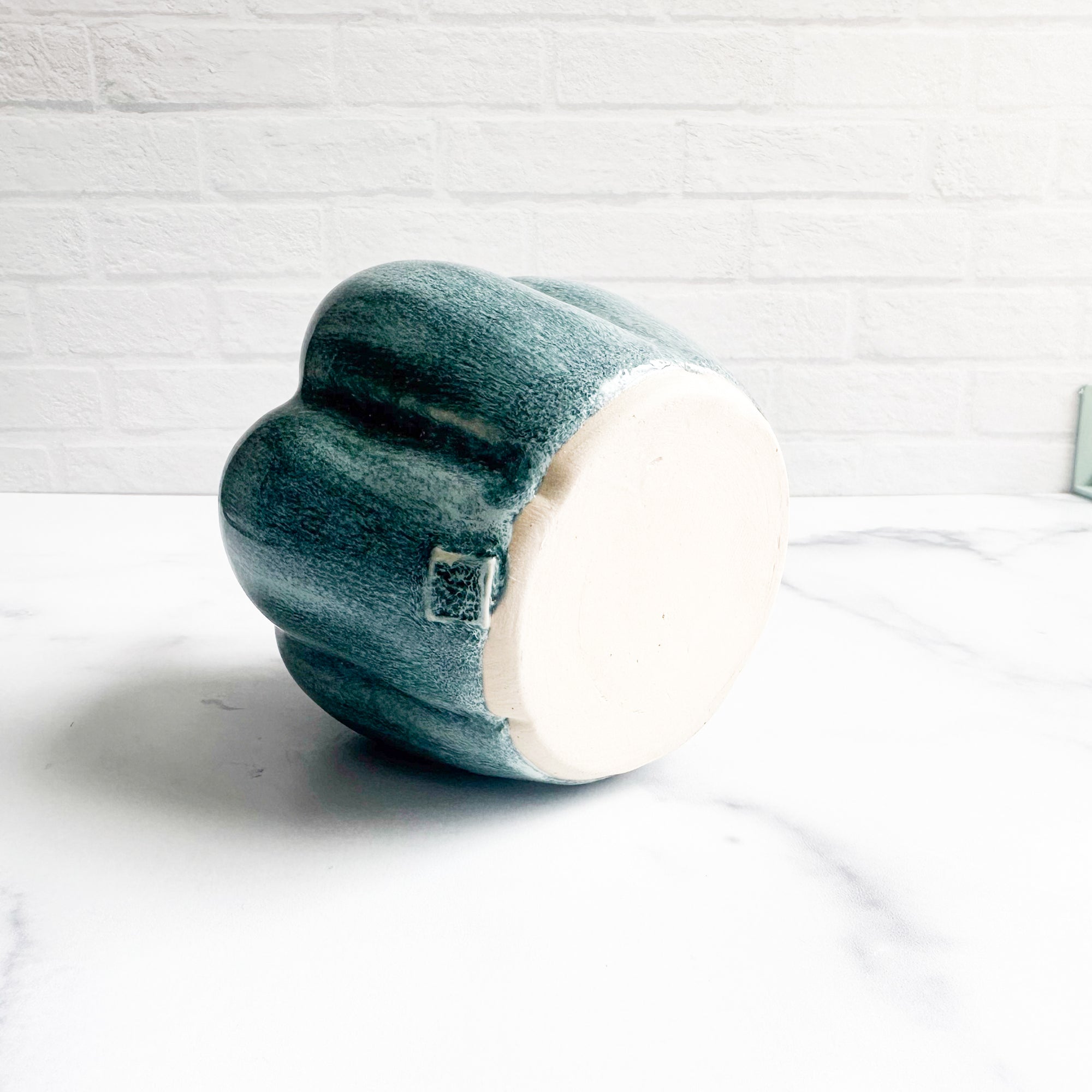 Medium Teal Speckle Pumpkin