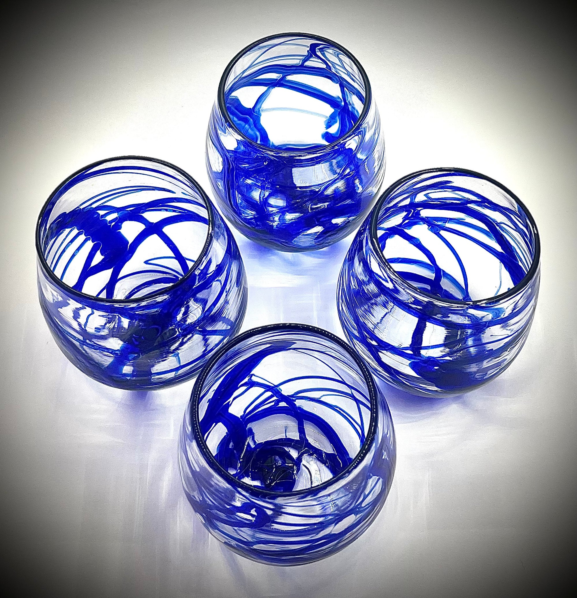 Cobalt Stemless Wine Tumblers