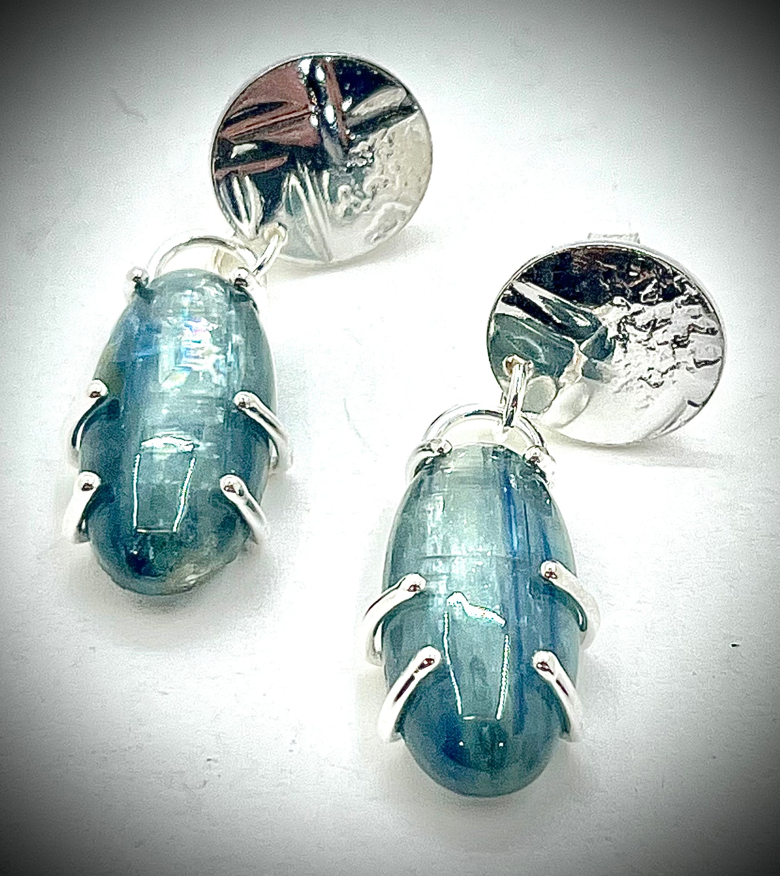Double Prong Kyanite Earrings