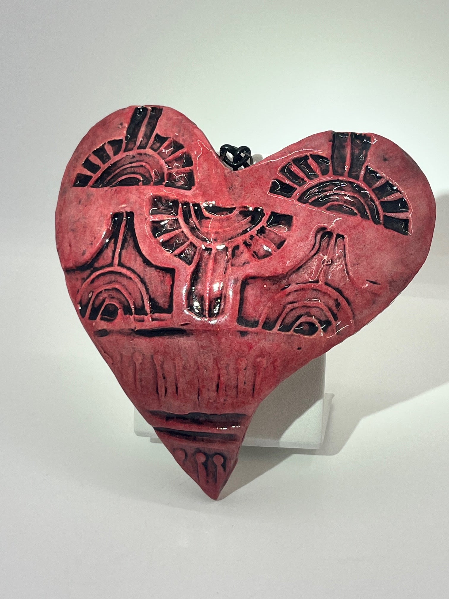 Embossed Red Heart 16