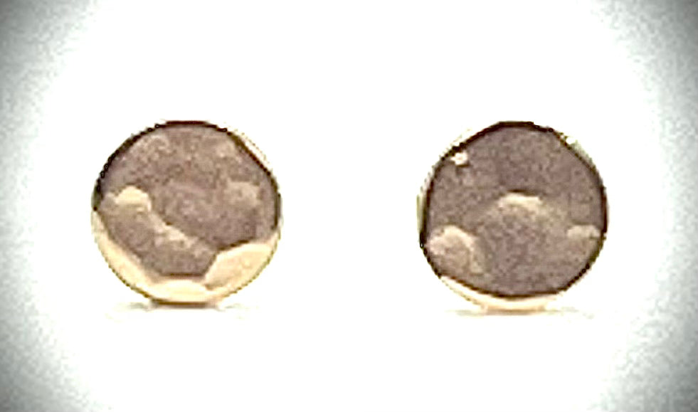 14k Gold Filled Circle Stud Earrings