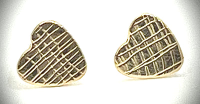 14k Gold Filled Heart Stud Earrings