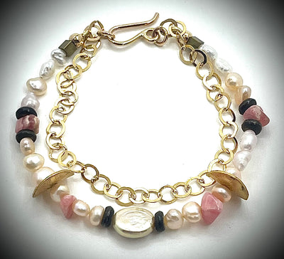 Gold-filled Sweet Susan in Pinks Bracelet