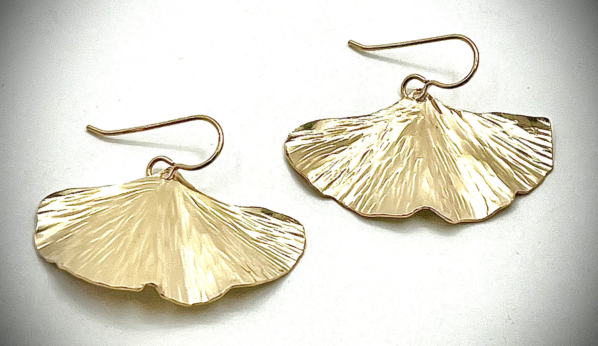 14K Gold-Filled Ginkgo Earrings (#6)