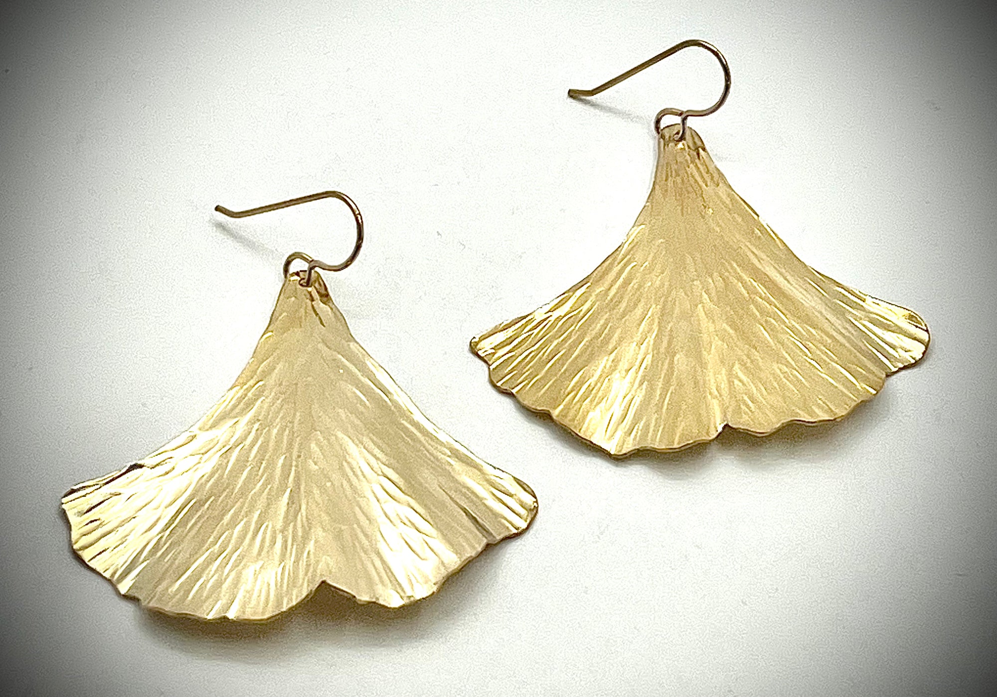 14K Gold-Filled Ginkgo Earrings (#8)