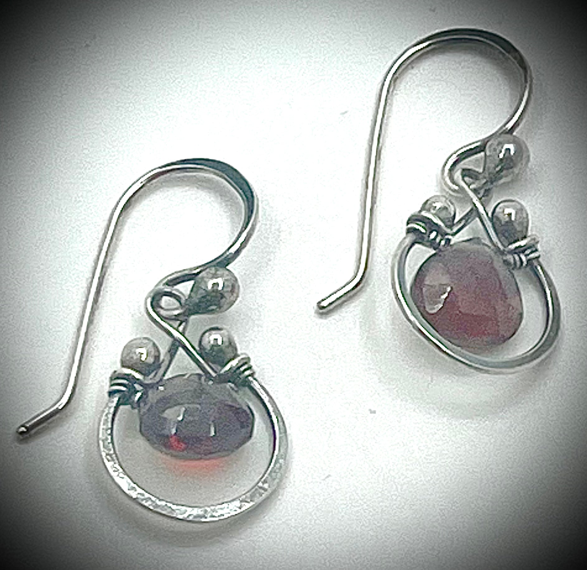 Horseshoe Earrings with Gemstones