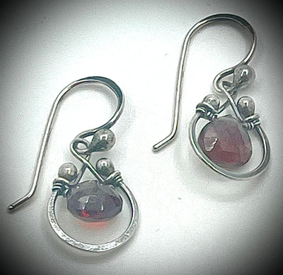 Horseshoe Earrings with Gemstones