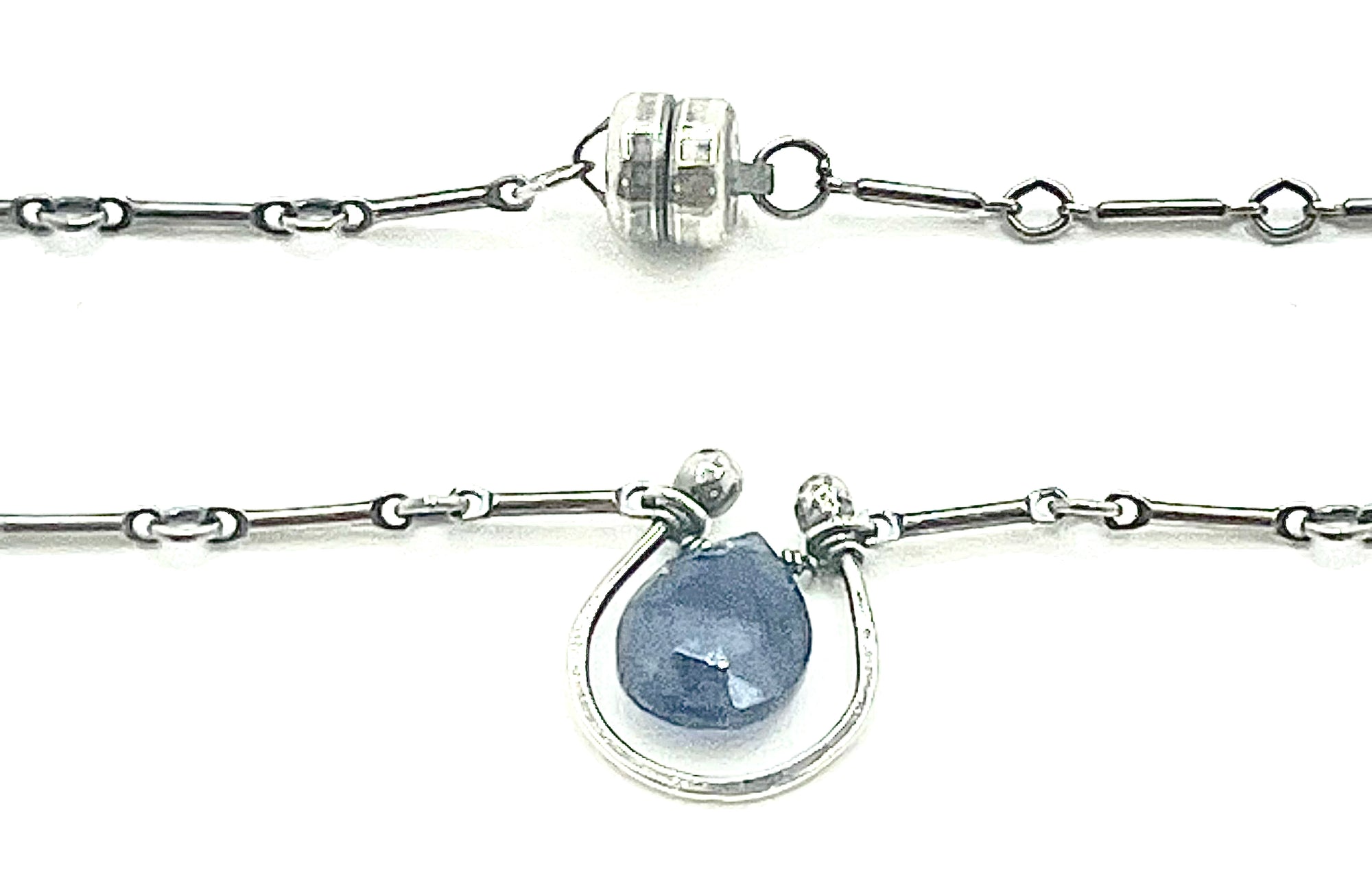 Horseshoe Necklace with Gemstones