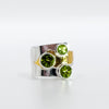 Sterling/24k gold crotch hugger ring with Peridot