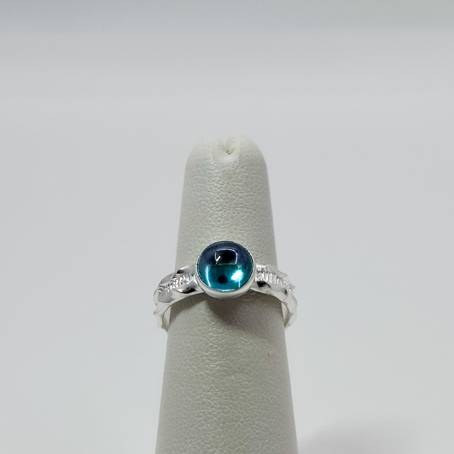Duke band with Mystic Blue Topaz