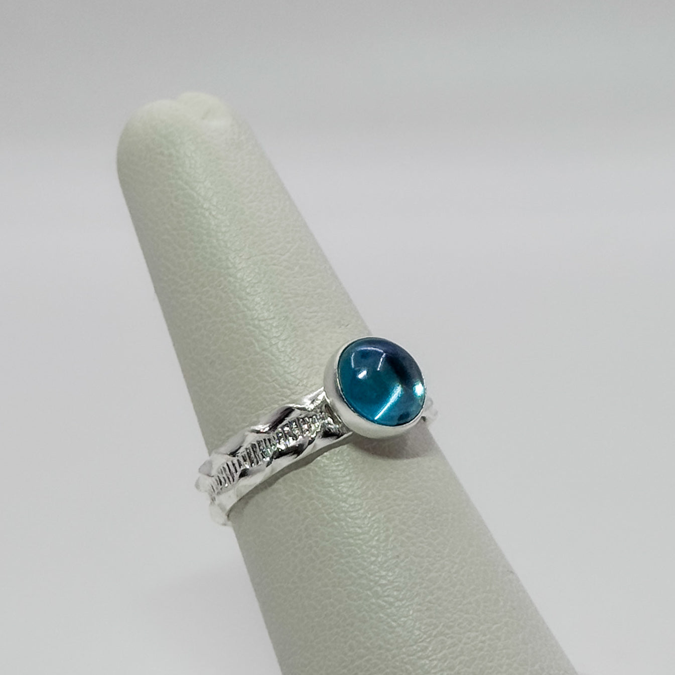Duke band with Mystic Blue Topaz
