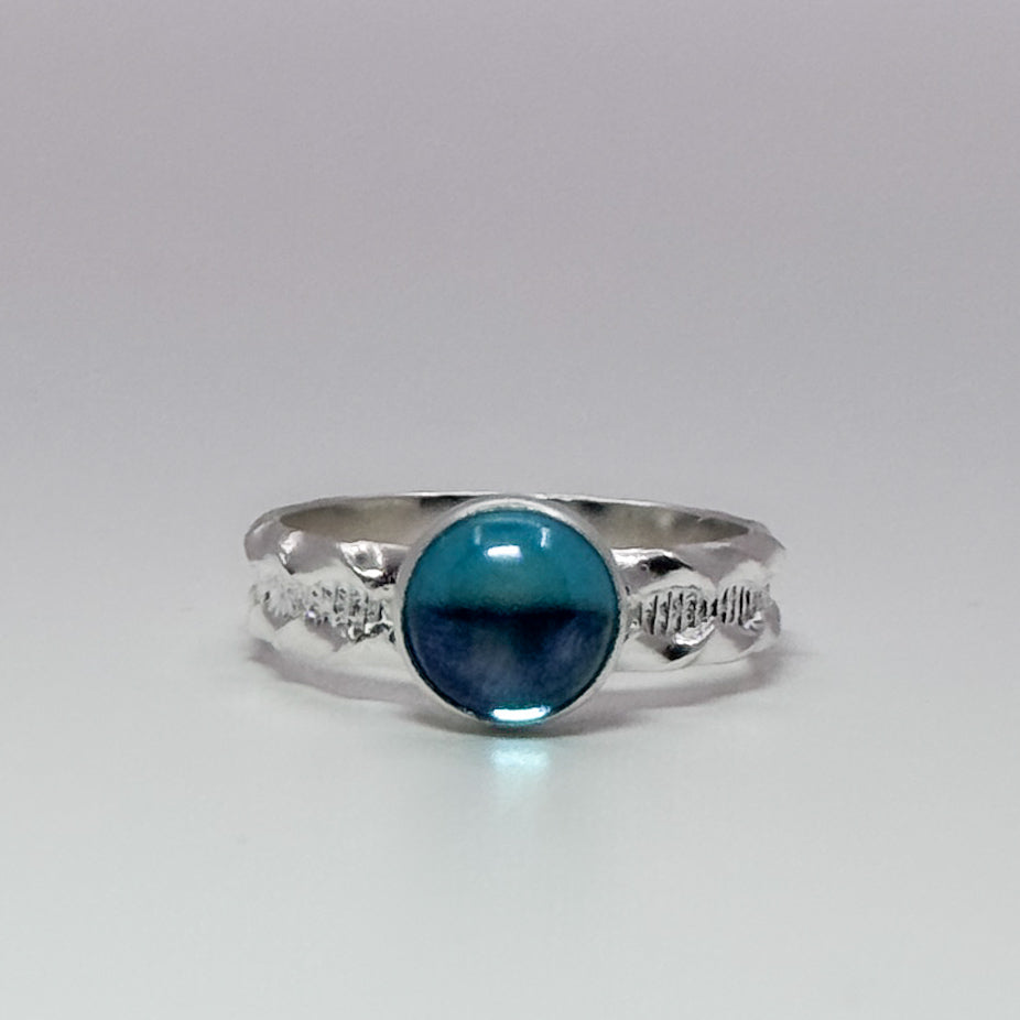 Duke band with Mystic Blue Topaz