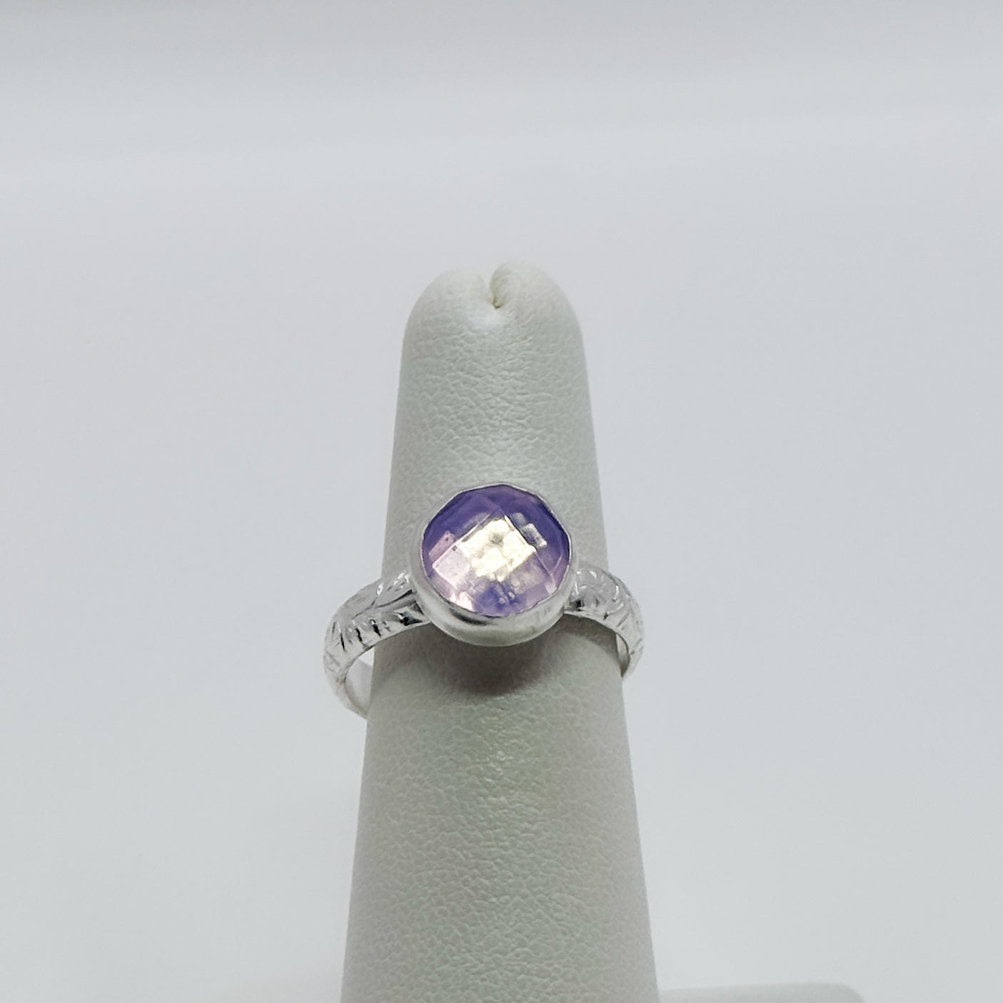 Floral band with Pink Quartz