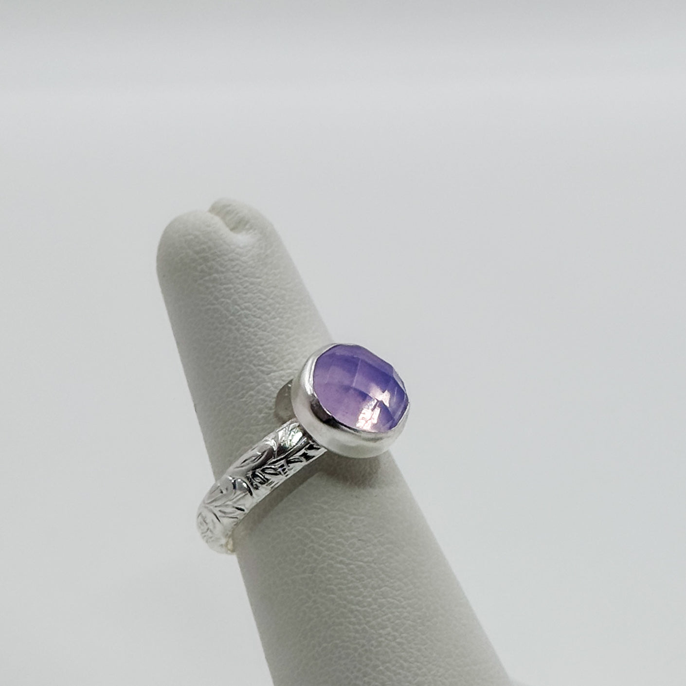 Floral band with Pink Quartz