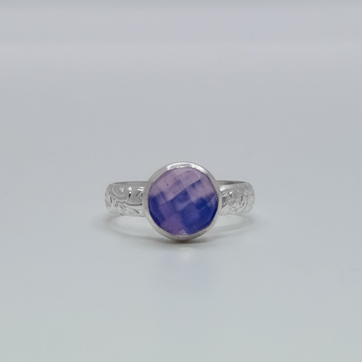 Floral band with Pink Quartz