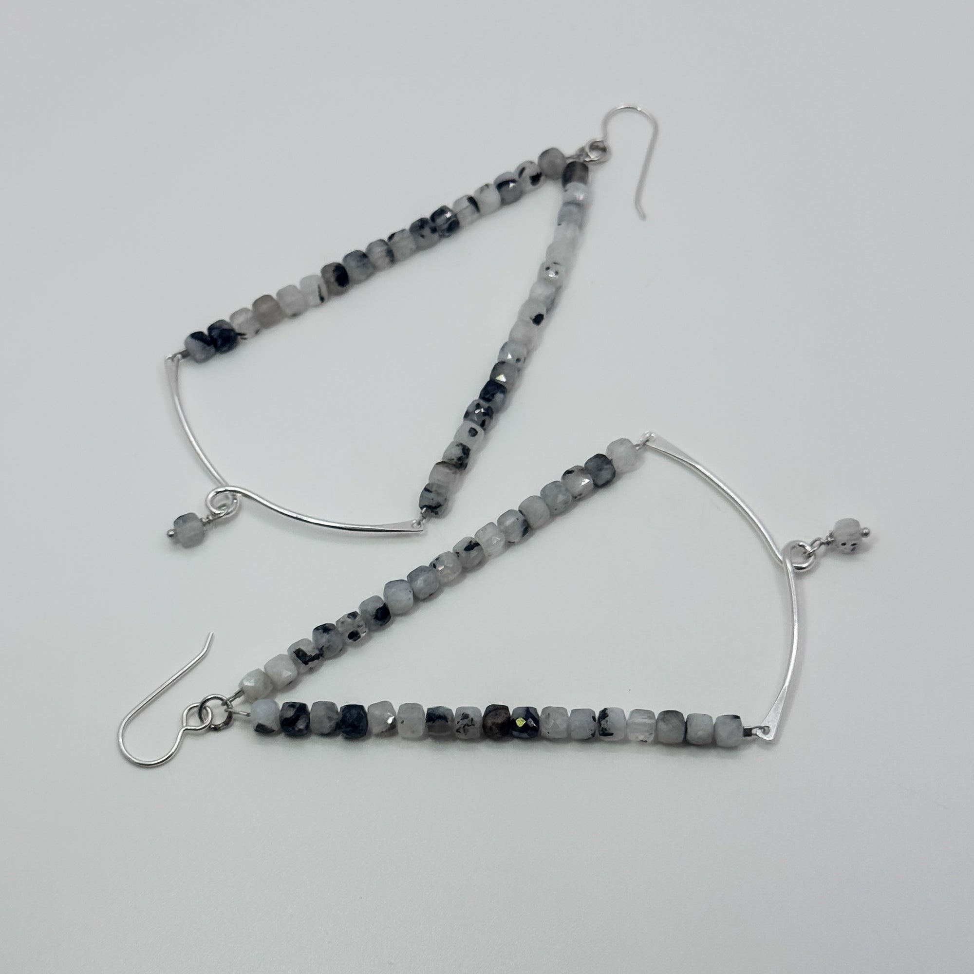 Sylvie Earrings with Rainbow Sea Sediment