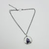 Chevron Amethyst crystal point pendant necklace