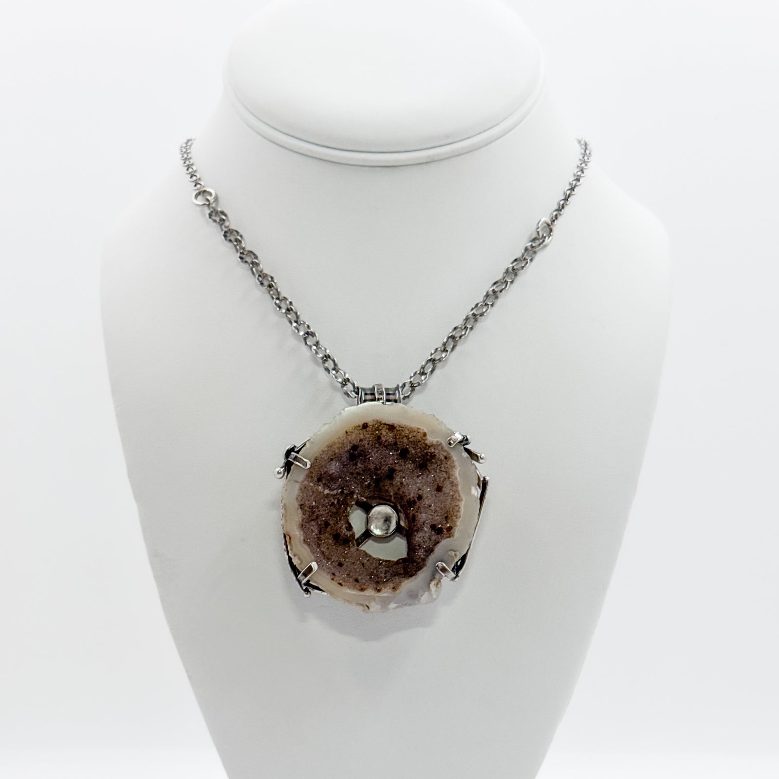 Druzy Geode & Quartz Necklace