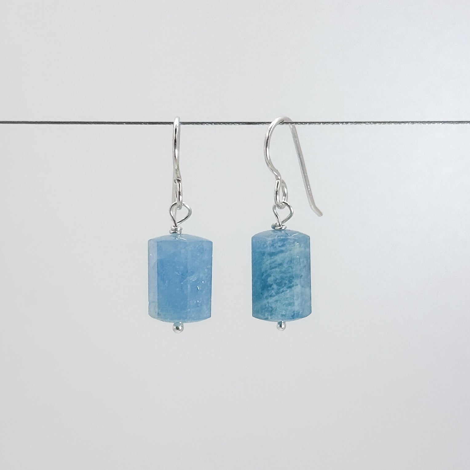 Aqua bead earrings