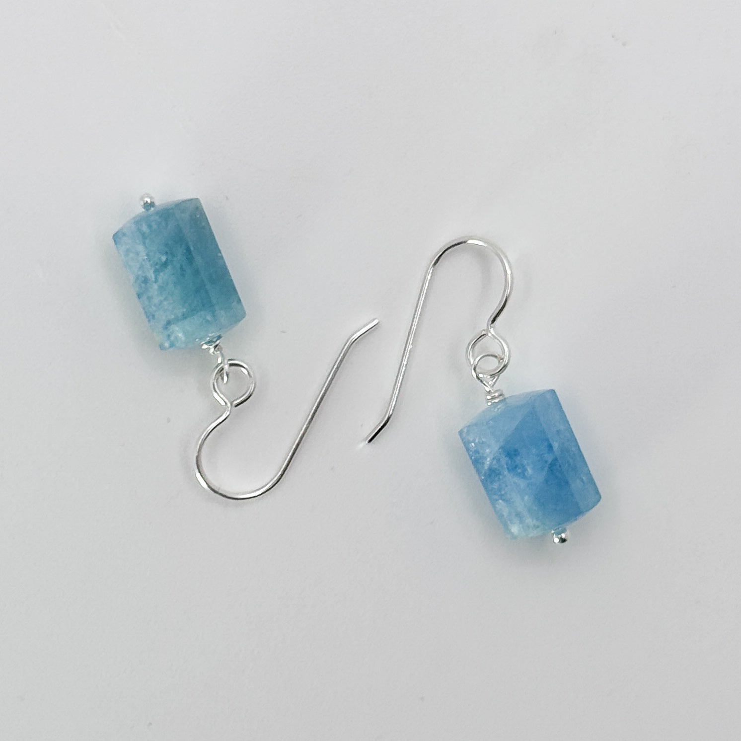 Aqua bead earrings