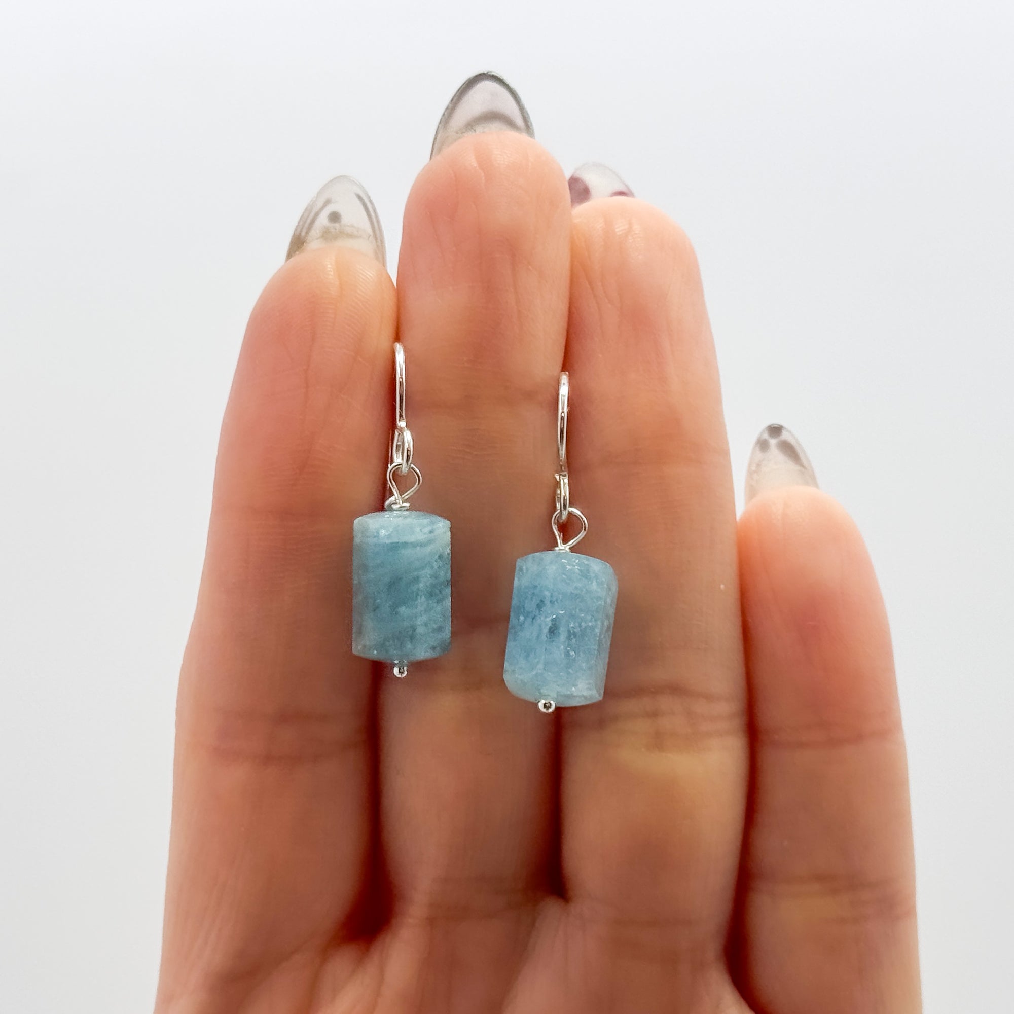 Aqua bead earrings