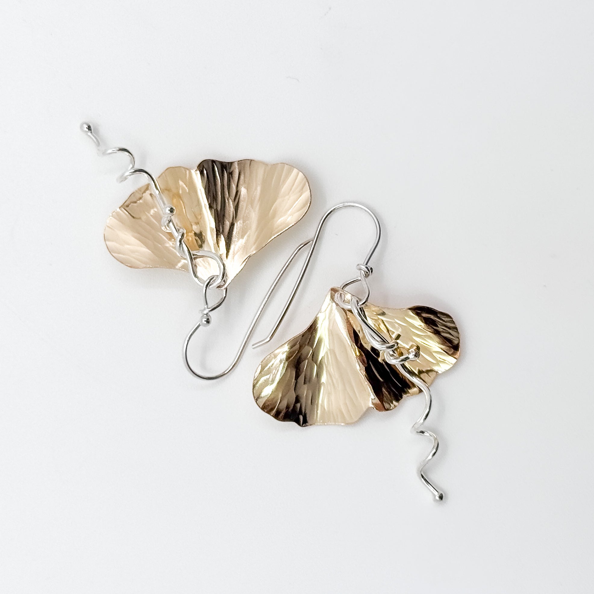 Ginkgo earrings with vine