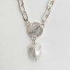 Irina Necklace Tow Truck Jr with white coin and baroque pearl