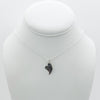 Tipped End Heart with wave pattern necklace
