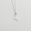 Tipped End Heart with wave pattern necklace
