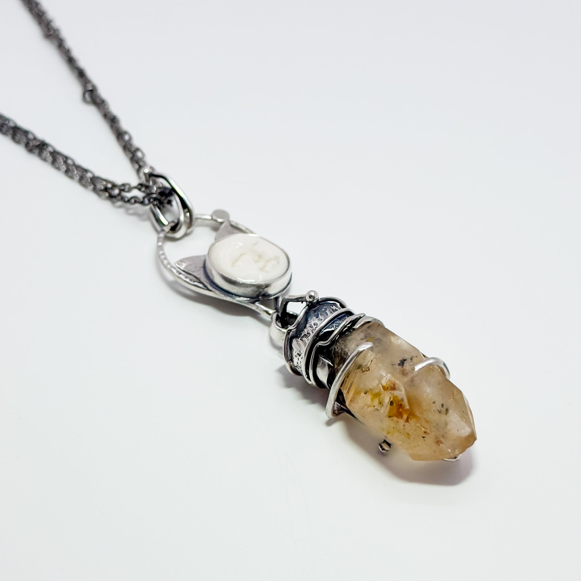 Little Wild Thing wih petroleum quartz necklace