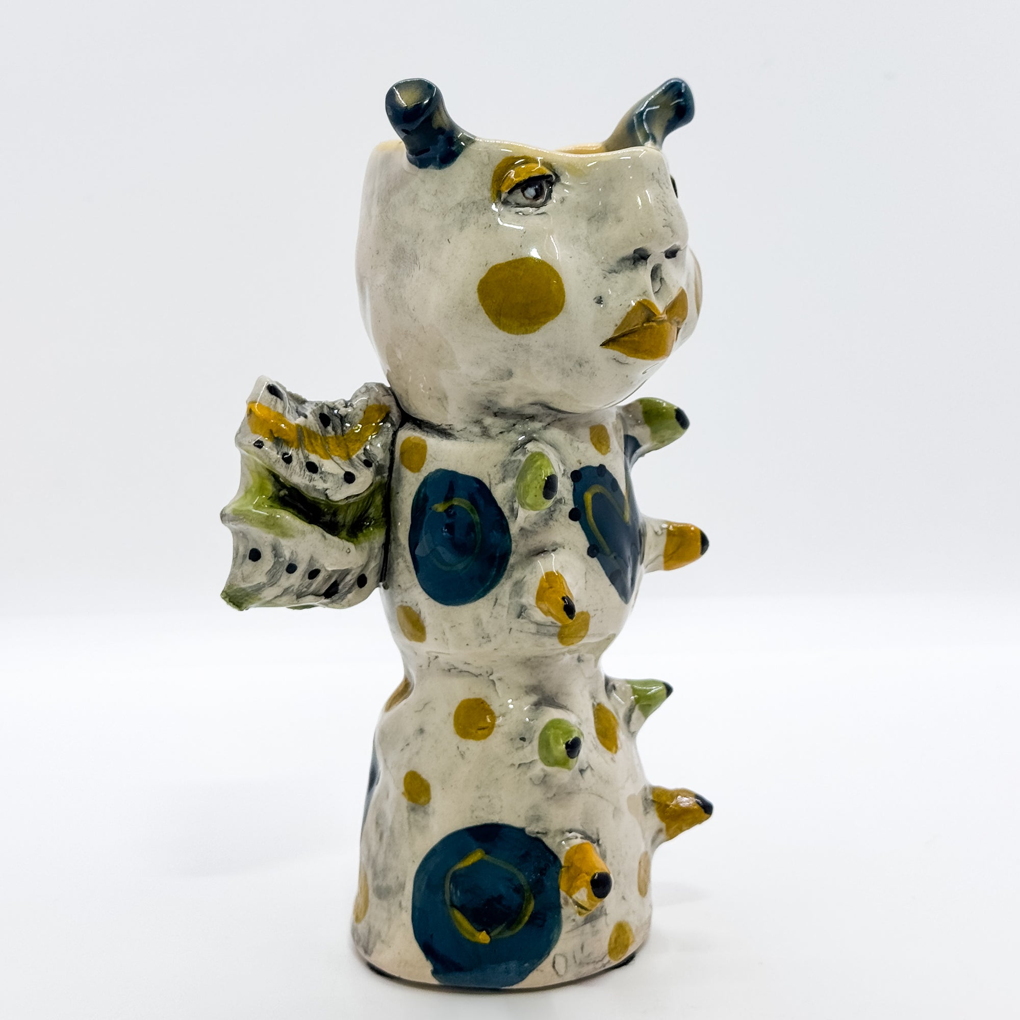 Caterpillar polka dot vase