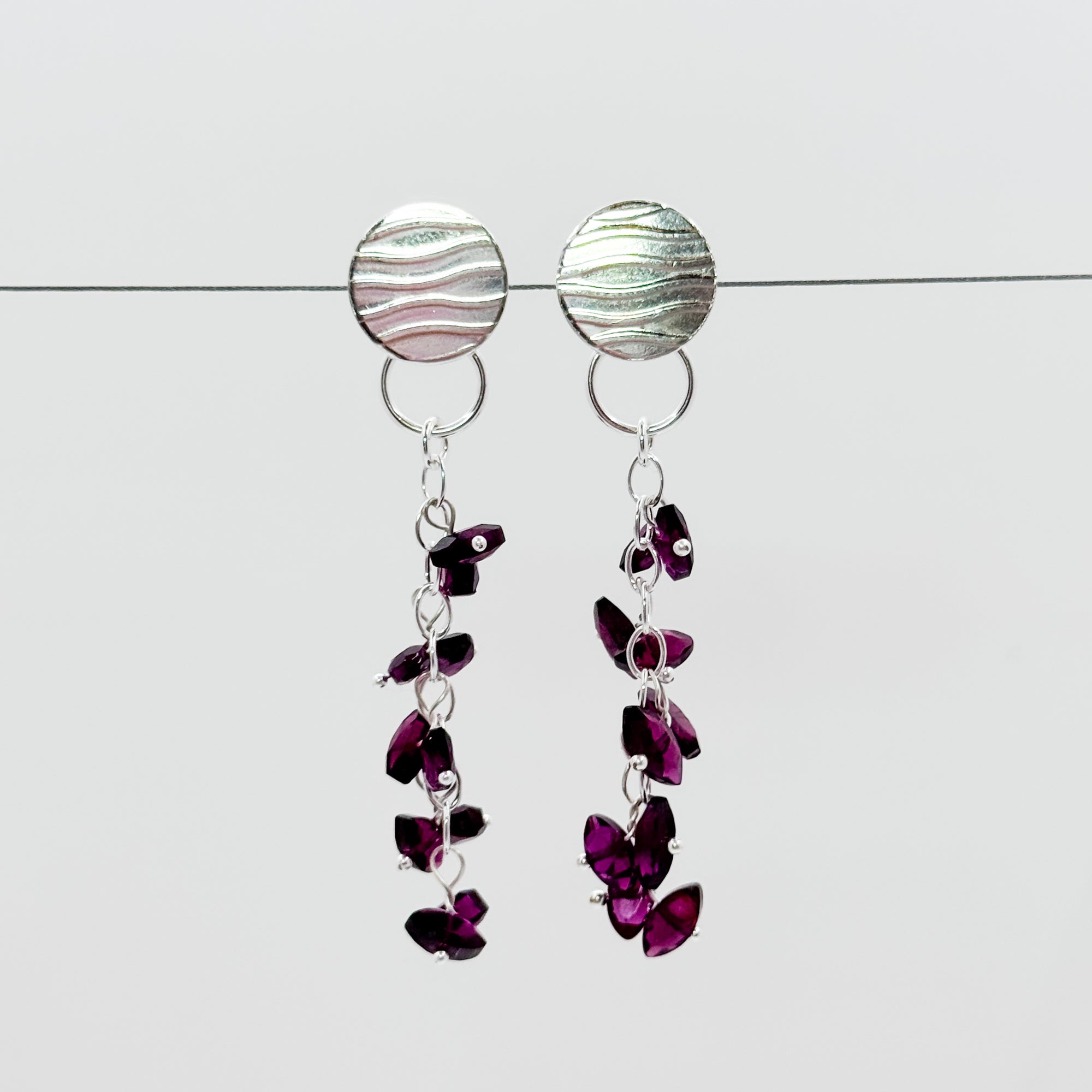 Katie Earrings with garnet