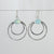 Coaxal Circle with aqua chalcedony earrings