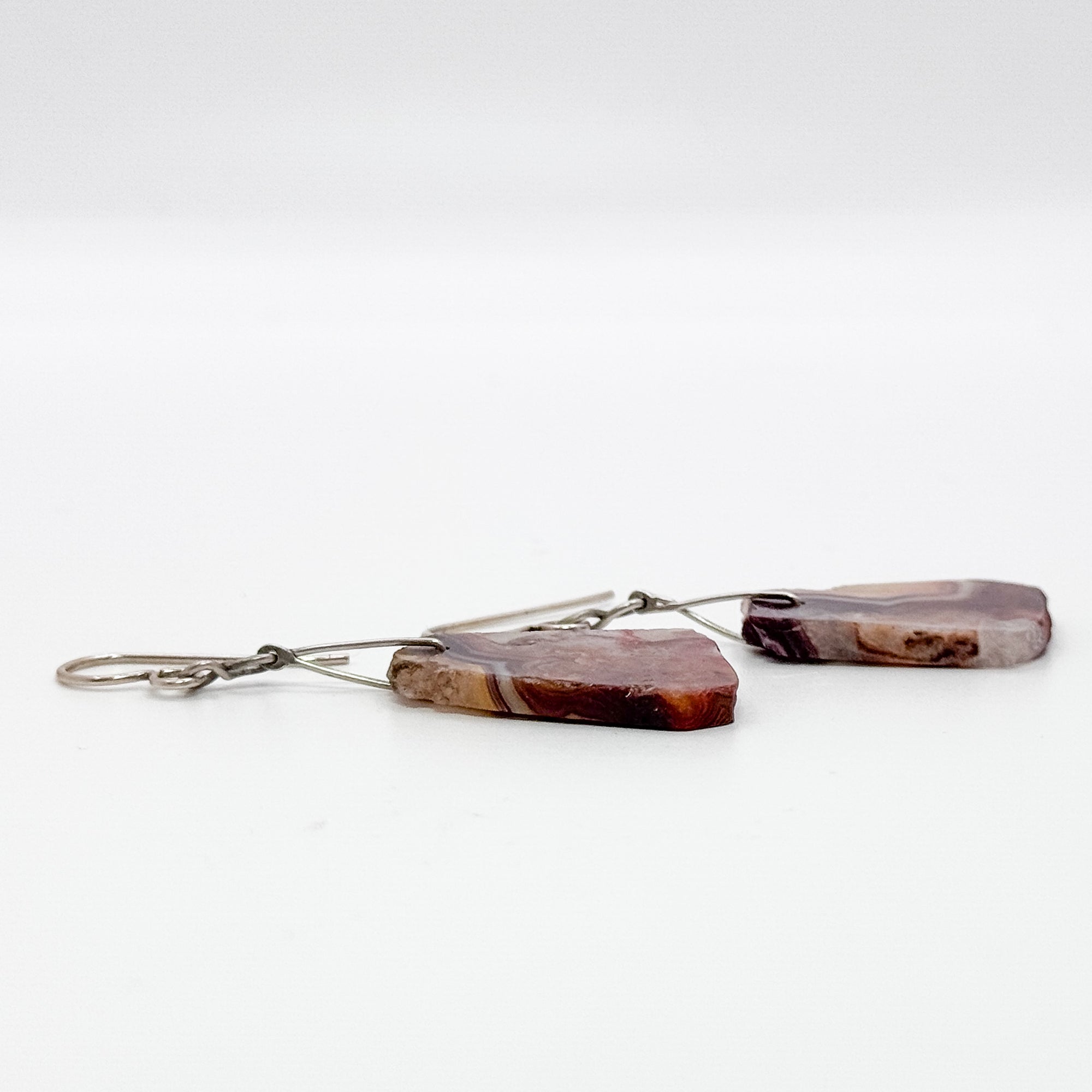 Lace agate earrings