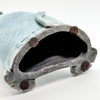 Blue Paper Dog Raku