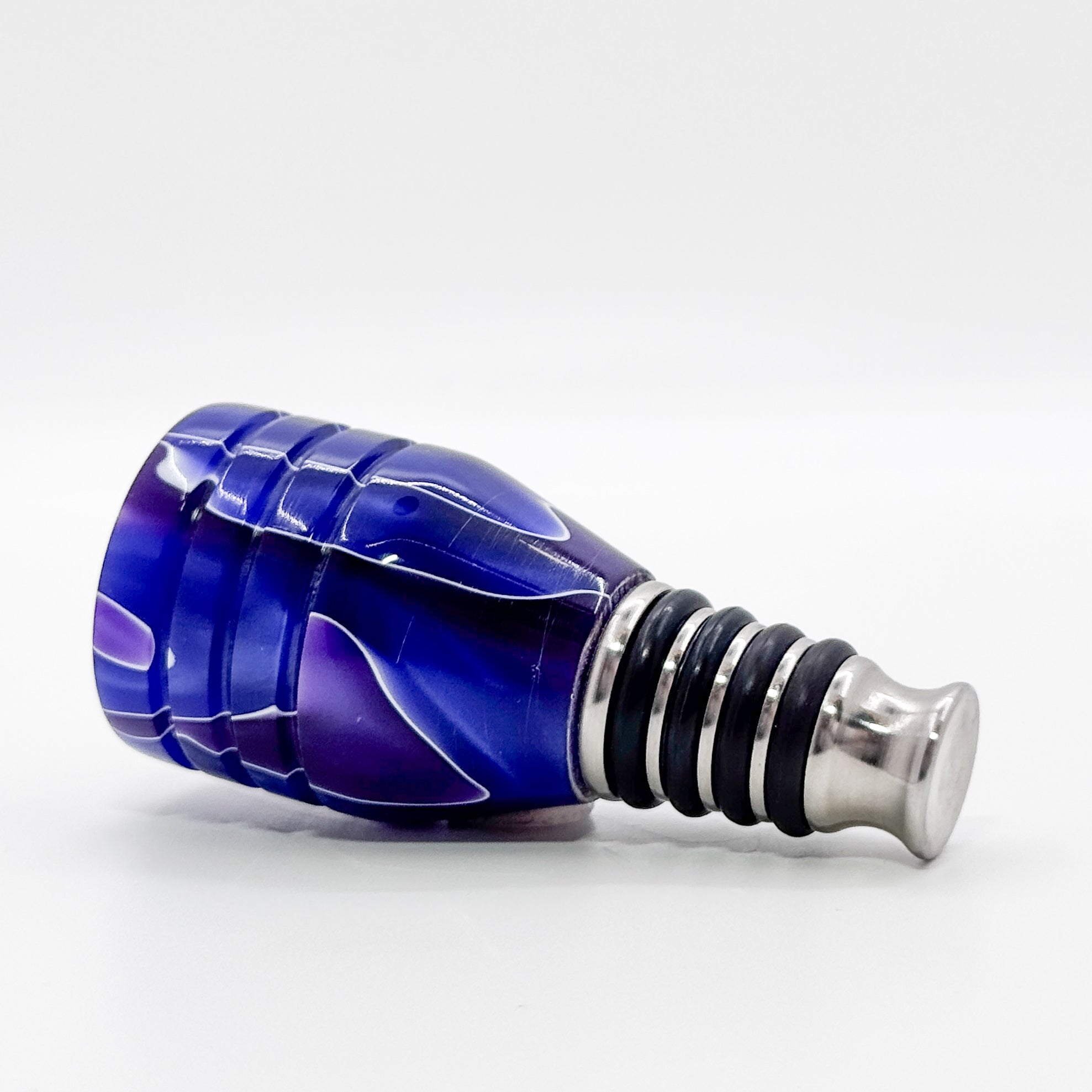 Purple Acrylic and Stainless steel bottle stopper