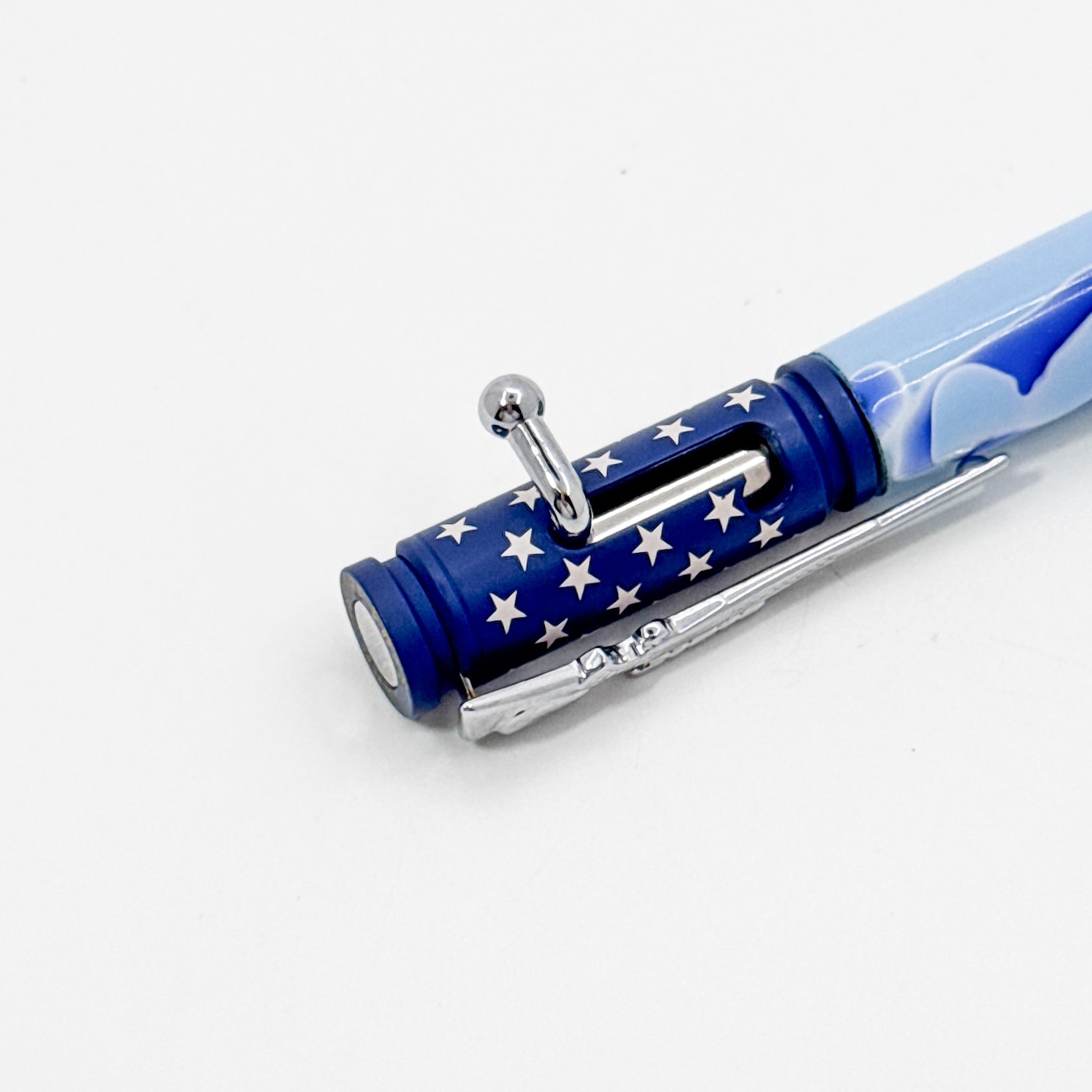 red, white and blue stars & stripes  Rifle acrylic pen