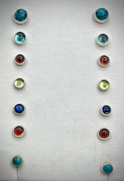 4mm Cabochon Stud Earrings
